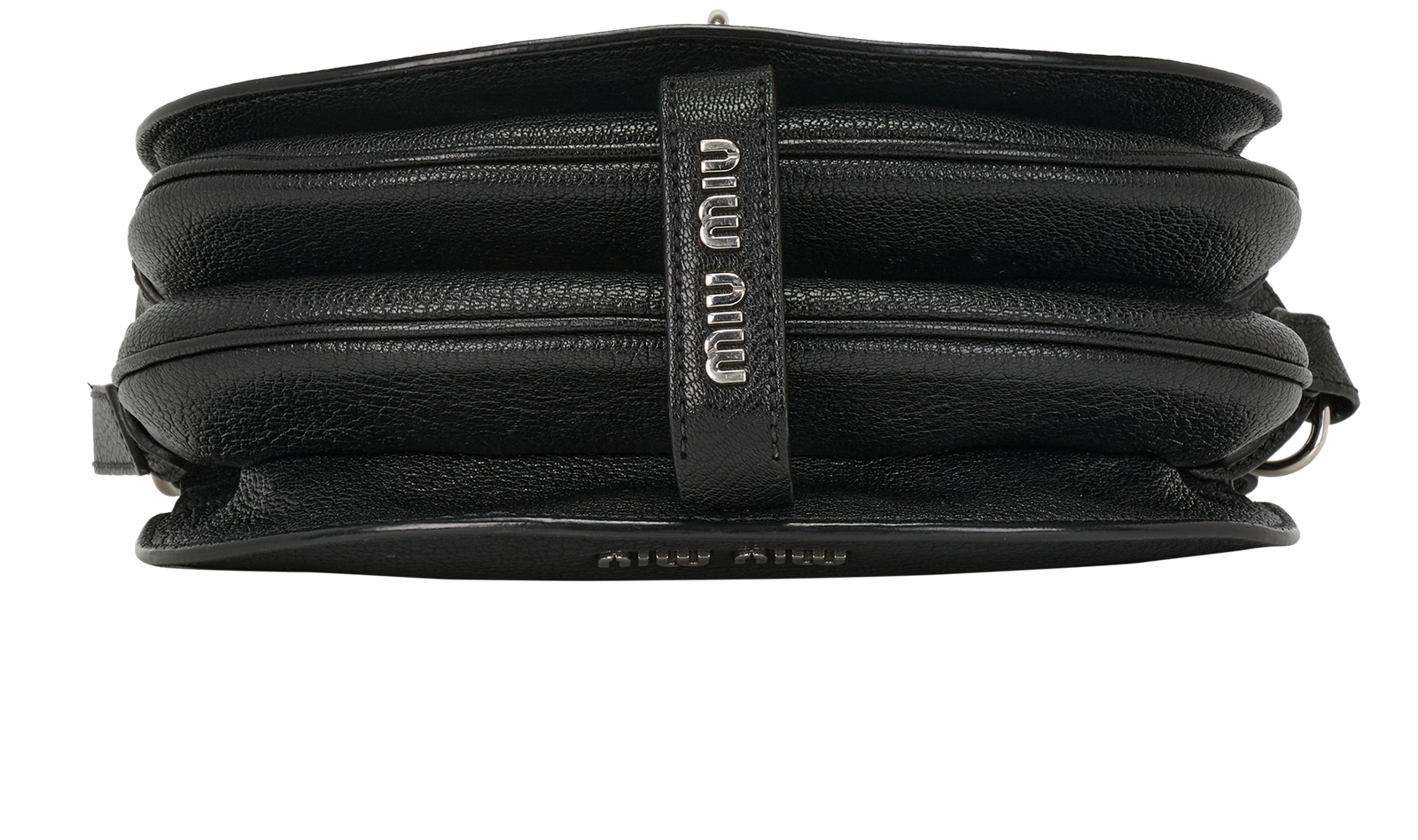 Madras Logo Flap Bag, &pound;650, Handbags, Black, Leather, Top view